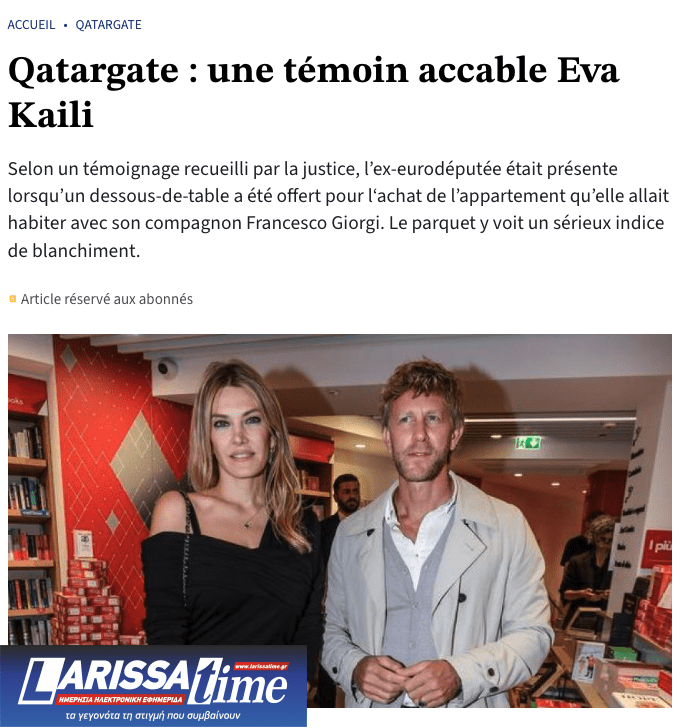 Qatargate: Νέα μαρτυρία εμπλέκει την Εύα Καϊλή-1